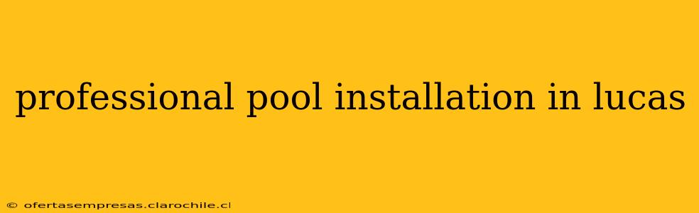 professional pool installation in lucas