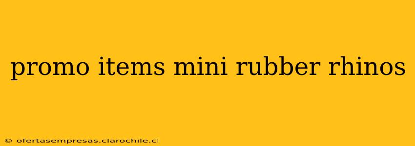 promo items mini rubber rhinos