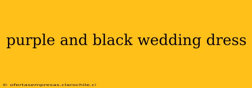 purple and black wedding dress