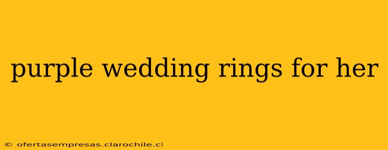 purple wedding rings for her