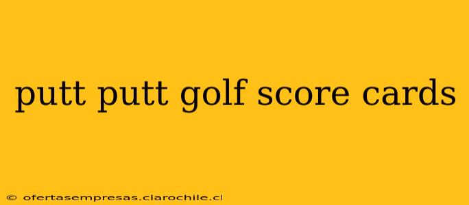 putt putt golf score cards