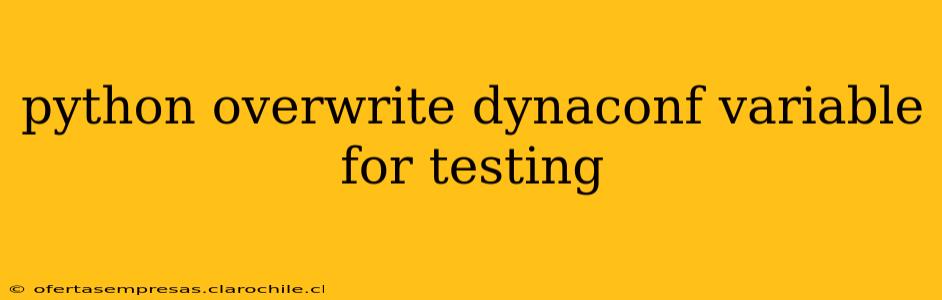 python overwrite dynaconf variable for testing