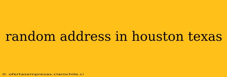 random address in houston texas