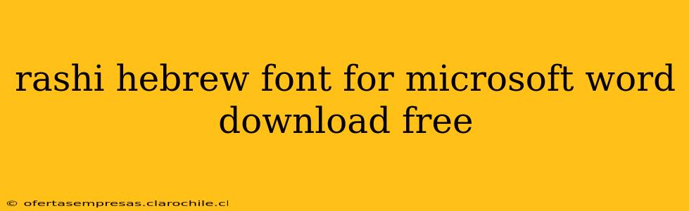 rashi hebrew font for microsoft word download free