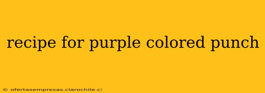 recipe for purple colored punch