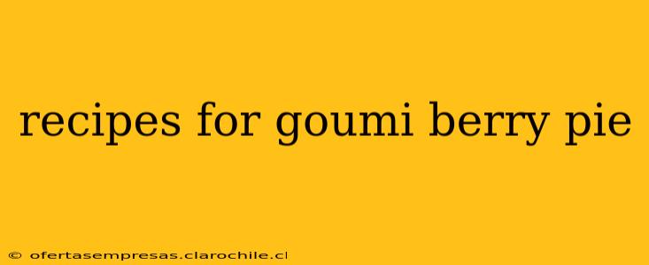 recipes for goumi berry pie