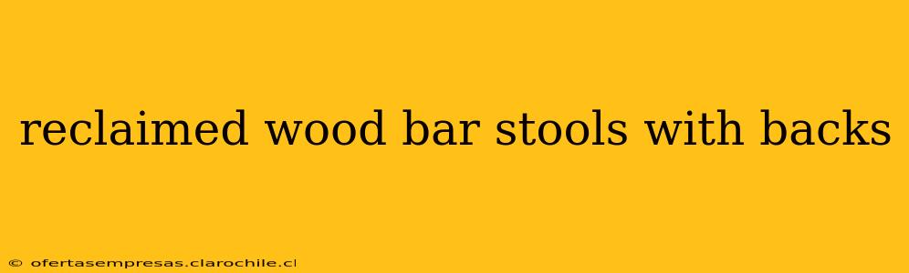 reclaimed wood bar stools with backs