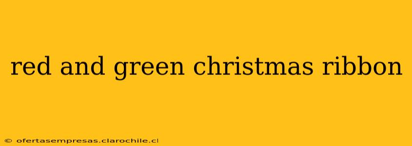 red and green christmas ribbon