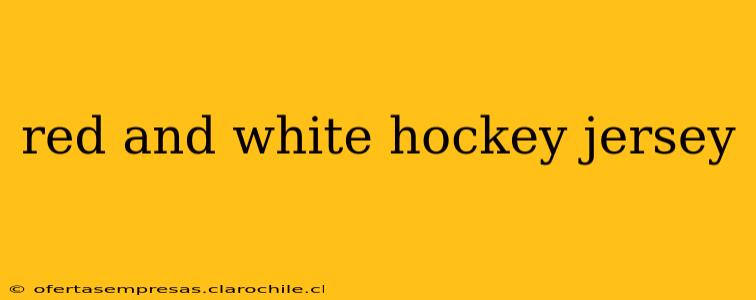 red and white hockey jersey