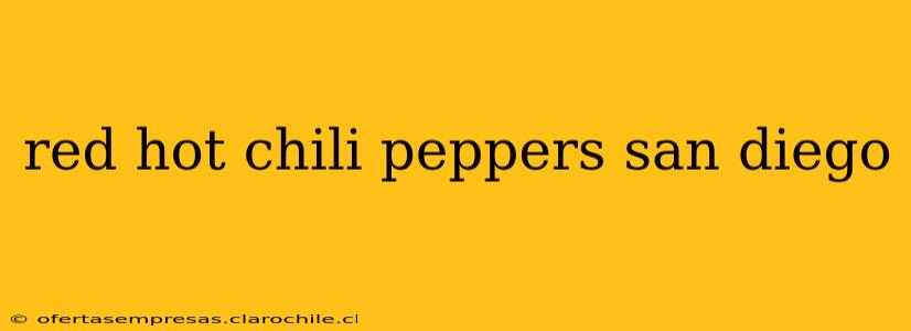 red hot chili peppers san diego