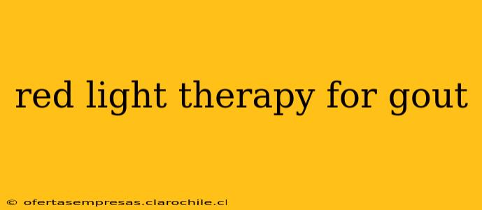 red light therapy for gout
