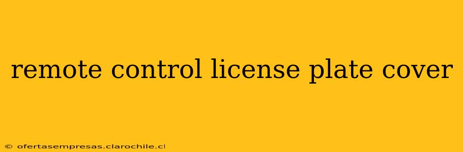 remote control license plate cover