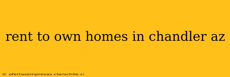 rent to own homes in chandler az