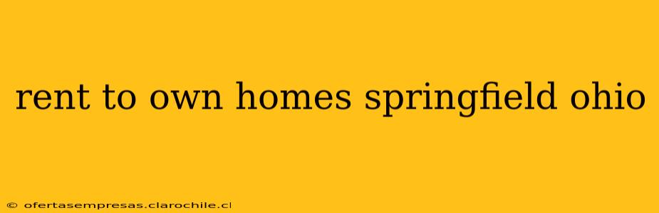 rent to own homes springfield ohio