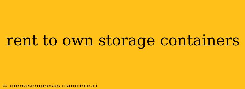 rent to own storage containers
