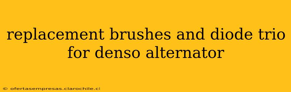replacement brushes and diode trio for denso alternator