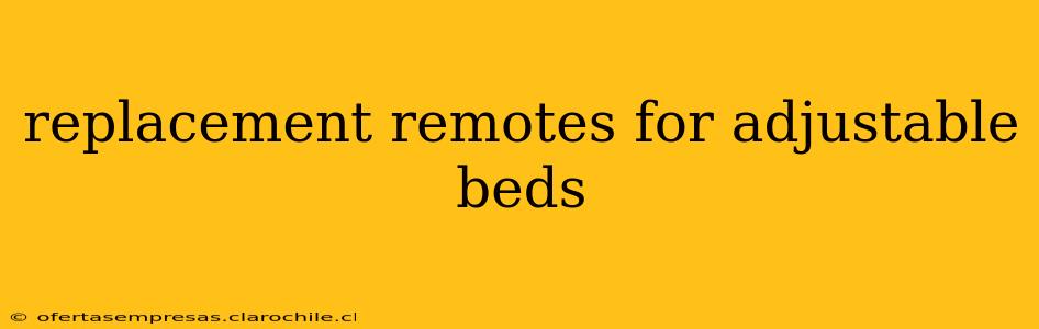 replacement remotes for adjustable beds