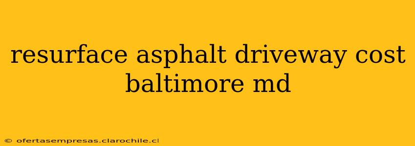 resurface asphalt driveway cost baltimore md