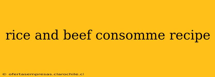 rice and beef consomme recipe