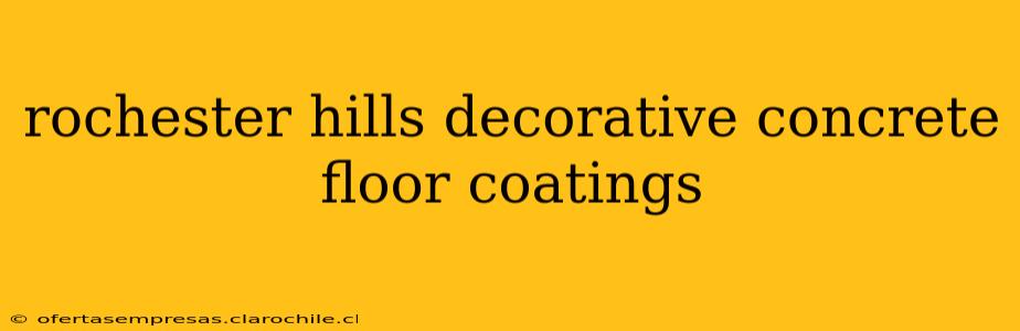 rochester hills decorative concrete floor coatings