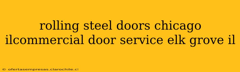 rolling steel doors chicago ilcommercial door service elk grove il