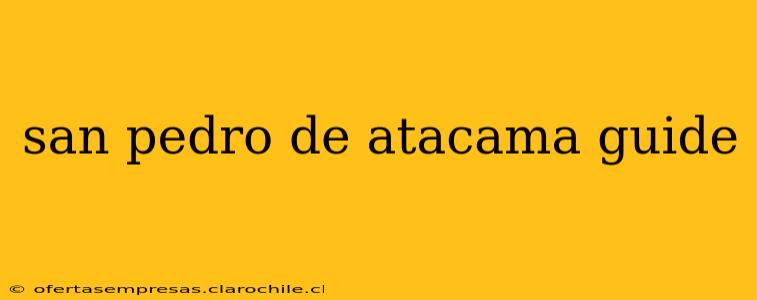 san pedro de atacama guide