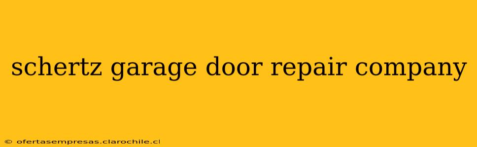 schertz garage door repair company