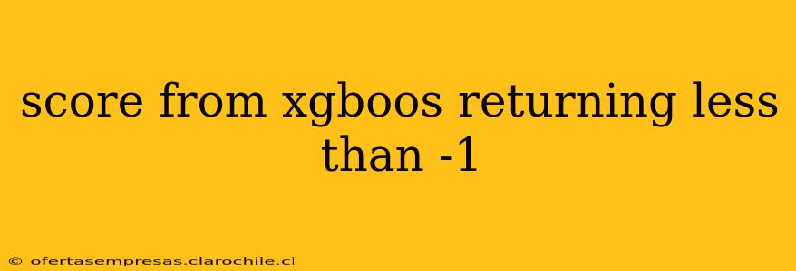score from xgboos returning less than -1