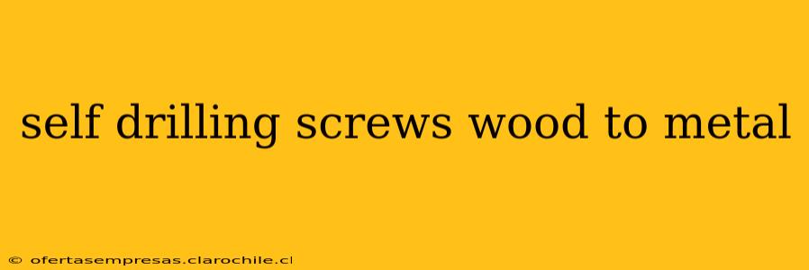 self drilling screws wood to metal