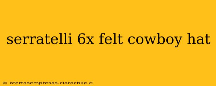 serratelli 6x felt cowboy hat