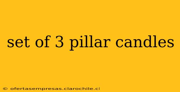 set of 3 pillar candles