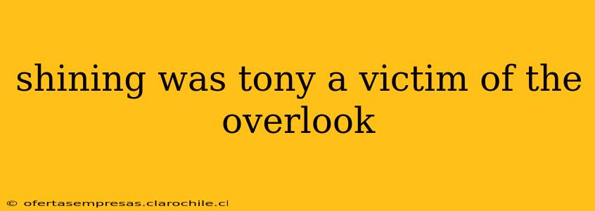 shining was tony a victim of the overlook