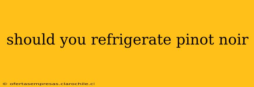 should you refrigerate pinot noir
