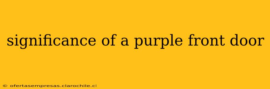 significance of a purple front door