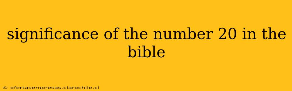 significance of the number 20 in the bible
