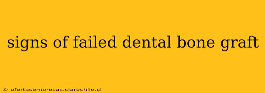signs of failed dental bone graft
