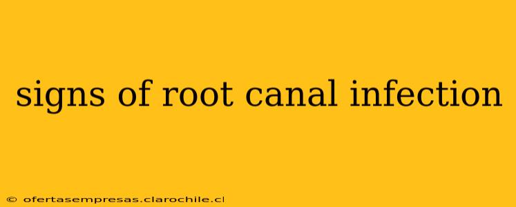 signs of root canal infection