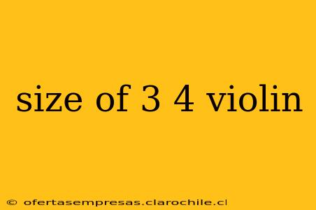 size of 3 4 violin