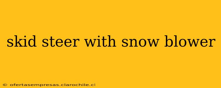 skid steer with snow blower