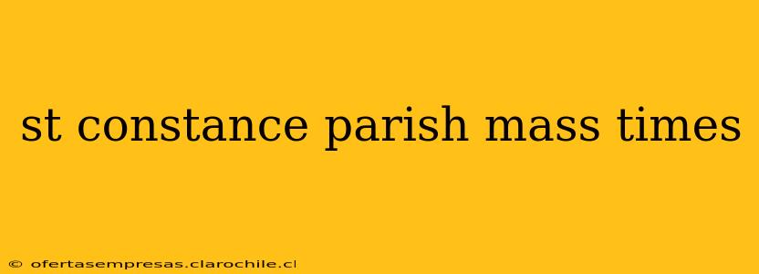 st constance parish mass times