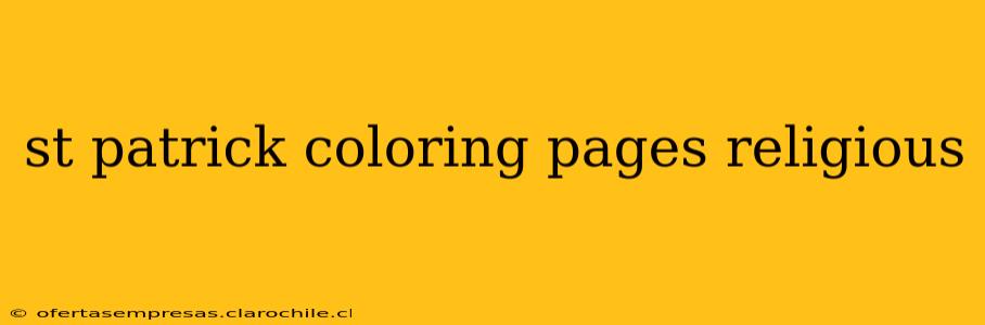 st patrick coloring pages religious