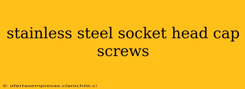 stainless steel socket head cap screws