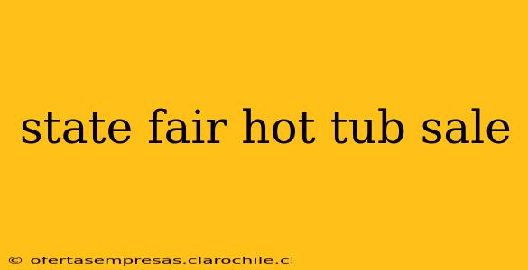 state fair hot tub sale