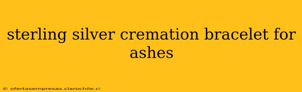 sterling silver cremation bracelet for ashes