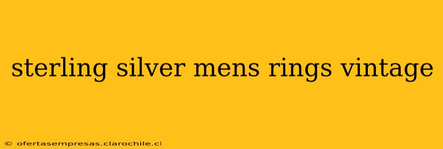sterling silver mens rings vintage