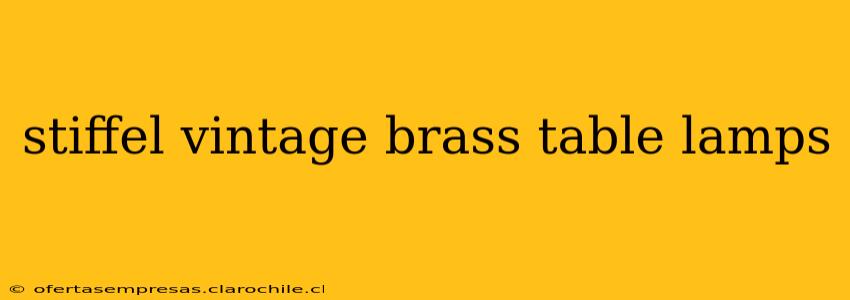 stiffel vintage brass table lamps