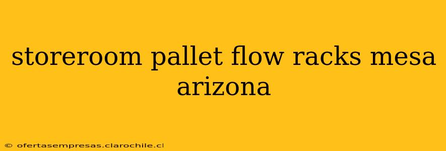 storeroom pallet flow racks mesa arizona