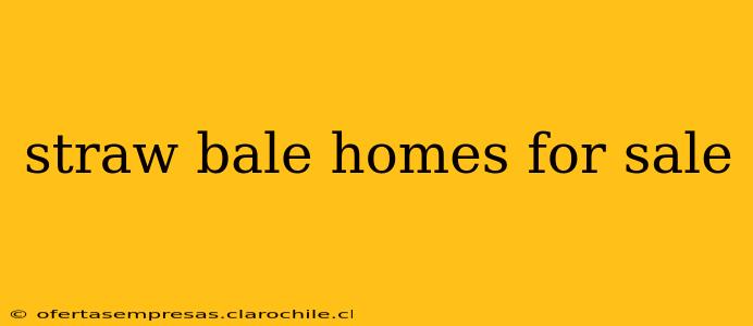 straw bale homes for sale