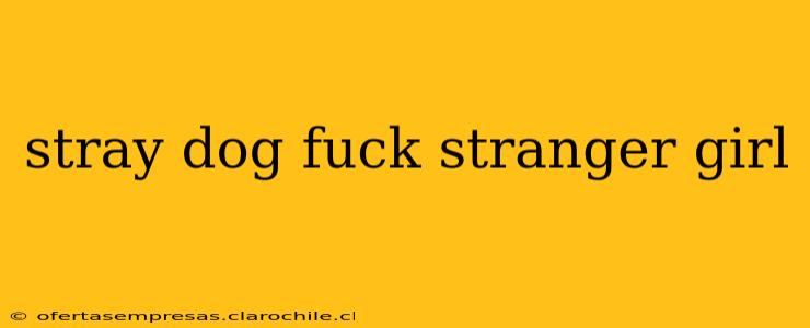 stray dog fuck stranger girl stray dog fuck stranger girl