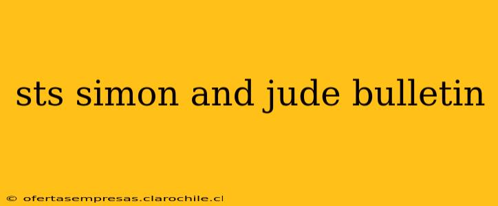 sts simon and jude bulletin